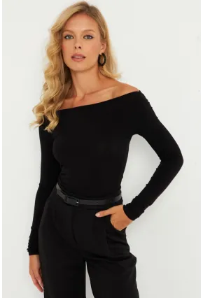 Kadın Siyah Bluz HOR13
