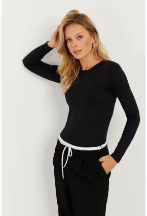 Kadın Siyah Bluz LPP1253