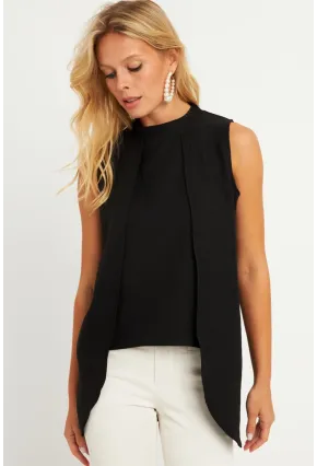 Kadın Siyah Dokuma Bluz ZER406