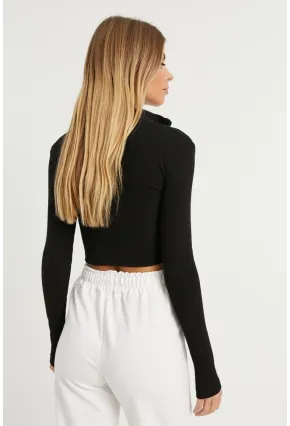Kadın Siyah Kaşkorse Kısa Ceket EY1057