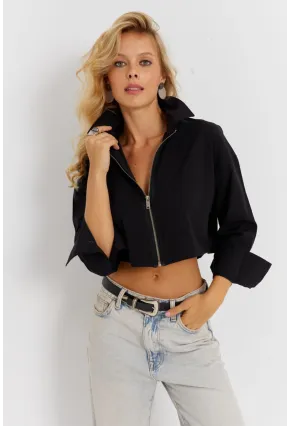 Kadın Siyah Kısa Ceket CNG115