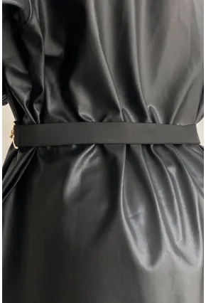 Kadın Siyah Lastikli Zincir Kemer BE668