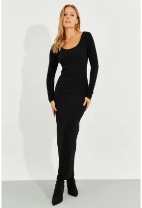 Kadın Siyah Maxi Elbise MEN2008