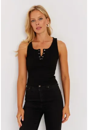 Kadın Siyah Patlı Kaşkorse Bluz MK02