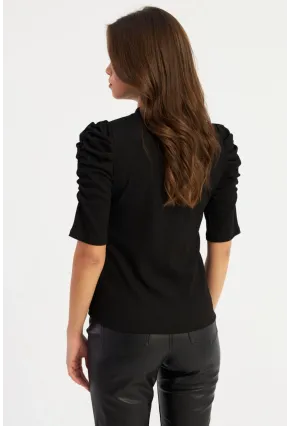 Kadın Siyah Prenses Kol Bluz MAYD12