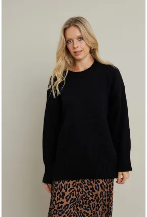 Kadın Siyah Salaş Kazak MYV104