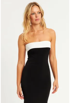 Kadın Siyah Straplez Mini Elbise MEN2051