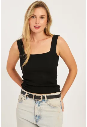 Kadın Siyah Triko Bluz SMT224