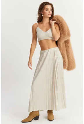 Kadın Taş Beli Lastikli Pilise Etek GÇ190