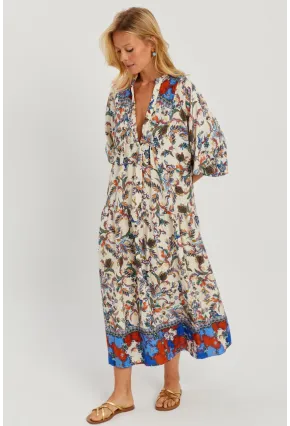 Kadın Taş Desenli Salaş Maxi Elbise GÇ166