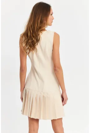 Kadın Taş Eteği Pileli Mini Elbise FRY2265