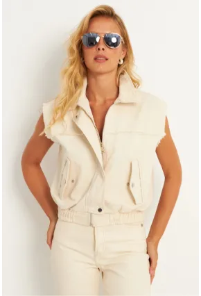 Kadın Taş Keten Ceket ELA3108