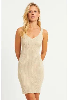 Kadın Taş Triko Mini Elbise SMT240