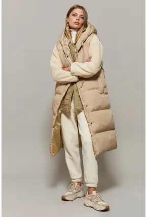 Kadın Taş Uzun Şişme Yelek DAF05