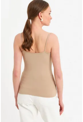 Kadın Vanilya Askılı Basic Atlet FLS06