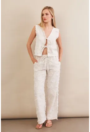 Kadın Vanilya Çizgili Püsküllü Alt Üst Takım MOD2517