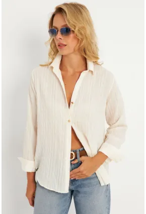 Kadın Vanilya Gömlek KED714