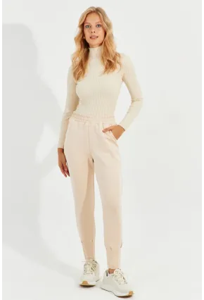 Kadın Vanilya Skuba Cepli Eşofman Altı MİW77