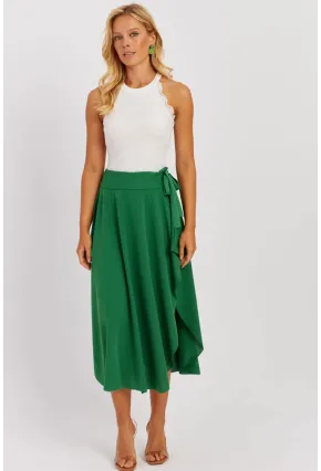 Kadın Yeşil Asimetrik Etek LV176