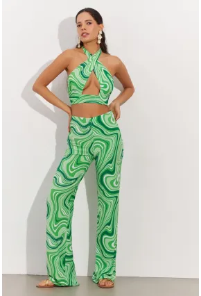 Kadın Yeşil Crop Takım LPP1215