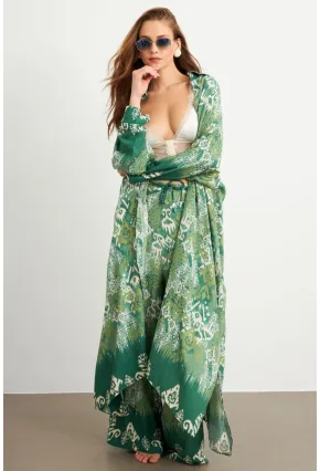 Kadın Yeşil Kaftan Takım Sİ159