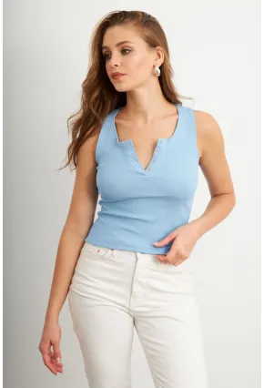 Kadın Bebe Mavi Patlı Kaşkorse Bluz MK02