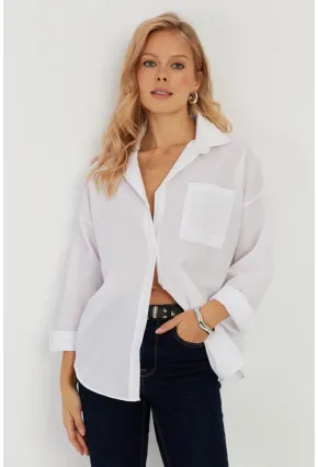 Kadın Beyaz Basic Gömlek ZER403