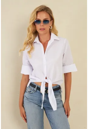 Kadın Beyaz Basic Gömlek ZER409