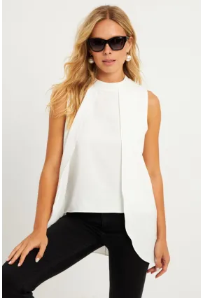 Kadın Beyaz Dokuma Bluz ZER406
