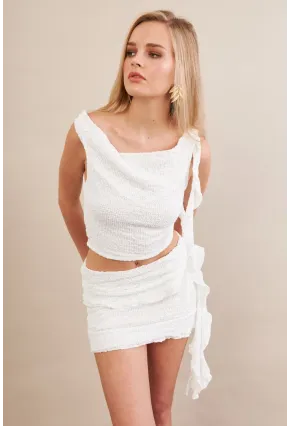 Kadın Beyaz Fırfırlı Dantel Takım EV112