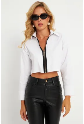 Kadın Beyaz Kısa Ceket CNG115