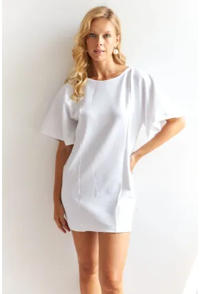 Kadın Beyaz Mini Elbise KAZ22