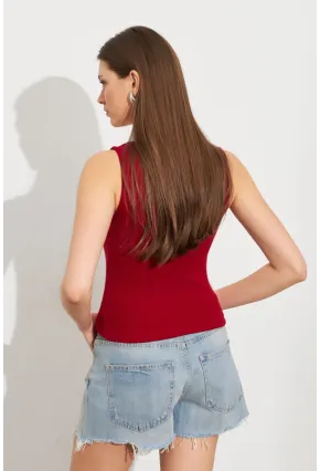 Kadın Bordo Patlı Kaşkorse Bluz MK02