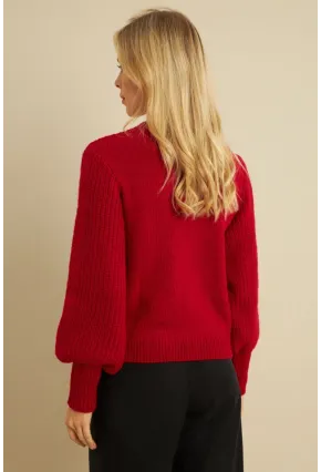 Kadın Bordo Triko Kazak MAYD18