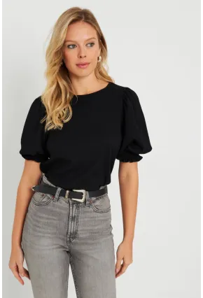Kadın Bürümcük Bluz Siyah AYD285