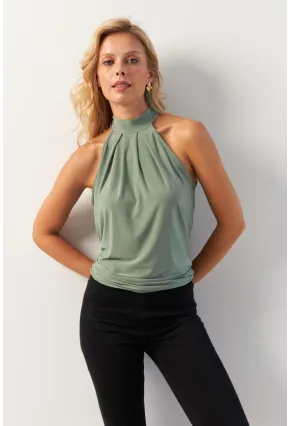 Kadın Çağla Sırtı Damla Yılbaşı Bluz LPP5043