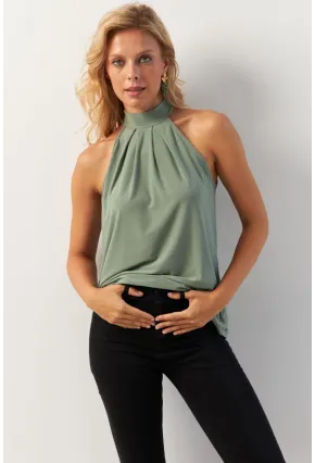 Kadın Çağla Sırtı Damla Yılbaşı Bluz LPP5043