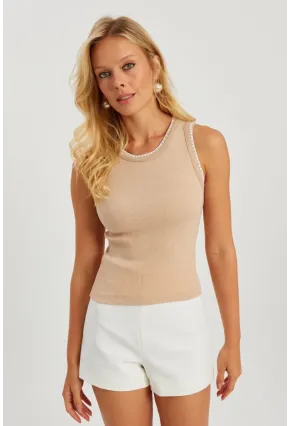 Kadın Camel Biyeli Kaşkorse Bluz AYD318