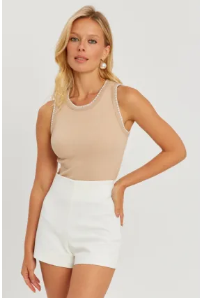 Kadın Camel Biyeli Kaşkorse Bluz AYD318