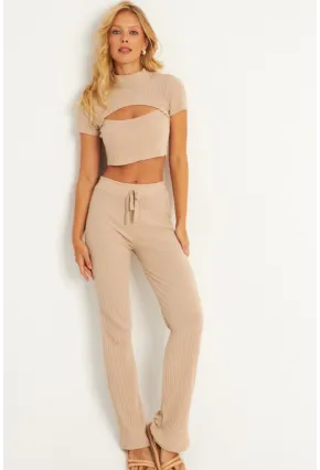 Kadın Camel Pencereli Takım XL2017