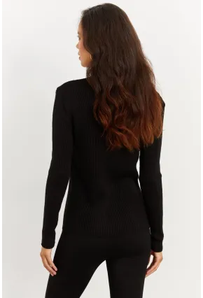 Kadın Düğmeli Triko Hırka YV94