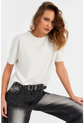 Kadın Ekru Basic Bluz RSP863