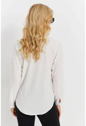 Kadın Ekru Bürümcük Gömlek EY2899