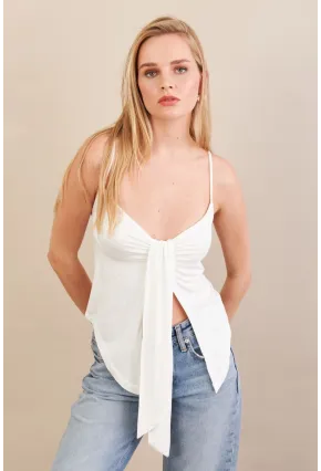 Kadın Ekru Büzgülü Asimetrik Bluz ZH172