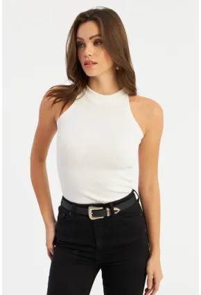 Kadın Ekru Kaşkorse Kolsuz Bluz Yİ1566