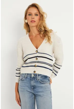 Kadın Ekru Triko Hırka MİW9571