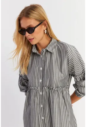 Kadın Gri Tunik Gömlek MASF12