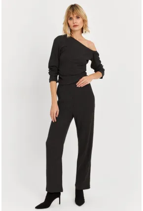 Kadın Haki Asimetrik Yaka Alt Üst Takım KED7151