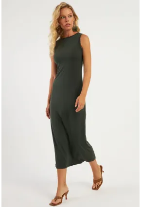 Kadın Haki Basic Elbise DMR2433