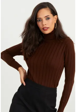 Kadın Kahverengi Balıkçı Kazak YV99